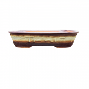 13 inches Bonsai Tray in Rectangular Shape Brown Textured