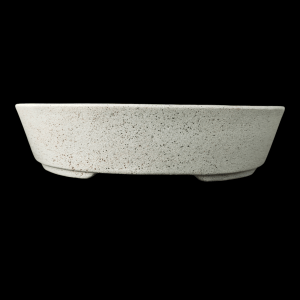 10.5 Inches (26.67 cm) Oval Shaped Shallow Bonsai Tray Light Brown Shaded