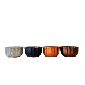 Set of 4 Handmade Artistic Mini Bonsai Pots (2.5 Inches)