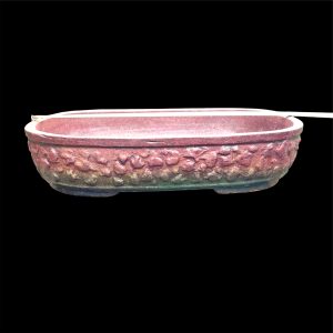StoneCraft – 16-Inch Large Rectangular Bonsai Pot | Stone-Textured Ceramic Planter for Big Bonsai Trees