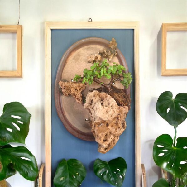 Wall Hanging Jade Bonsai – Vertical Penjing Natural Scenery